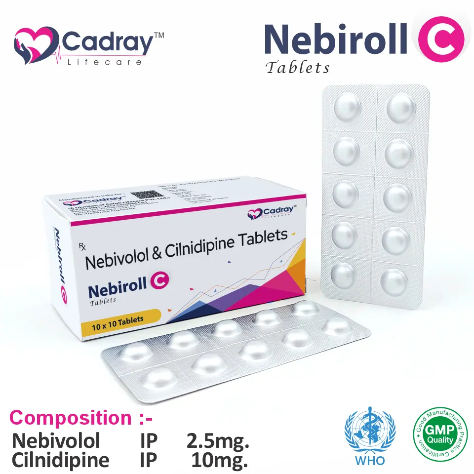Nebivolol 2.5 mg + Cilnidipine 10 mg Tablet in PCD Pharma Franchise